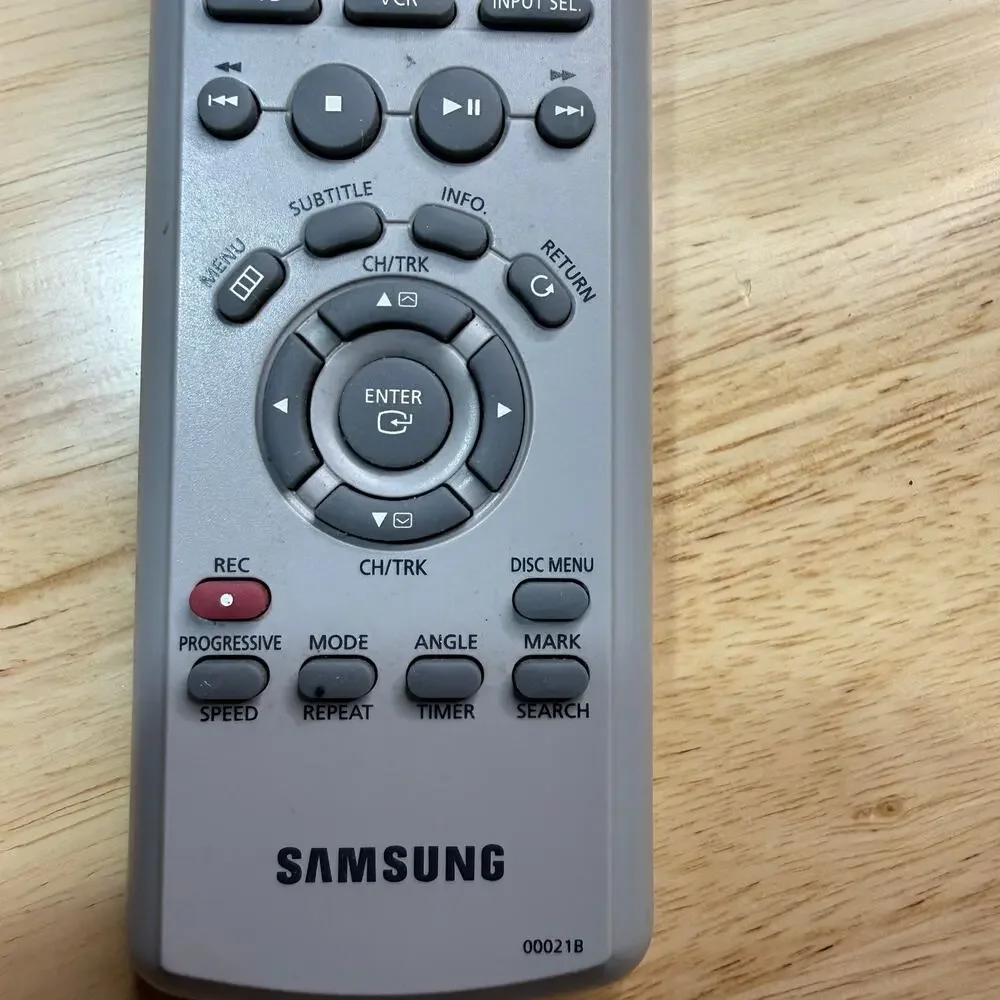 Samsung DVD VHS Remote Control Controller Grey 000218 WORKING! FAST SHIPPING